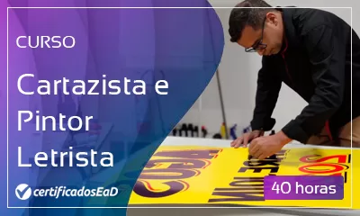 Curso online gratuito de Cartazista e Pintor Letrista